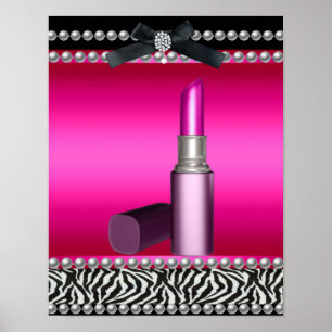 5 Stephanie Banner Hot Pink Zebra Leopard Poster