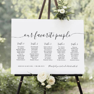 5 Tables Modern Our Favourite People Seating Chart