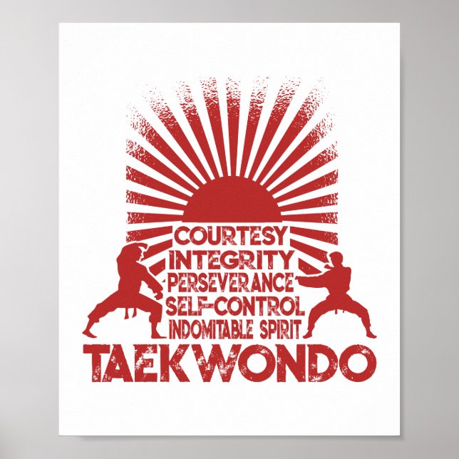 5 Tenets Of Taekwondo Poster (Front)