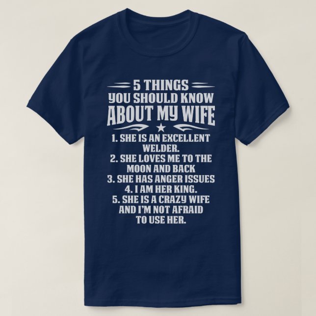 5 Things About Welder Wife Proud Welder T Shirts F (Design Front)