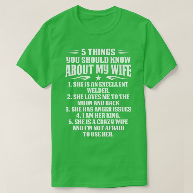 5 Things About Welder Wife Proud Welder T Shirts F (Design Front)
