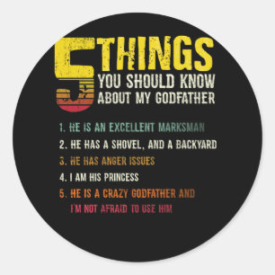 5 Things Should Know About Godfather Goddaughter Classic Round Sticker