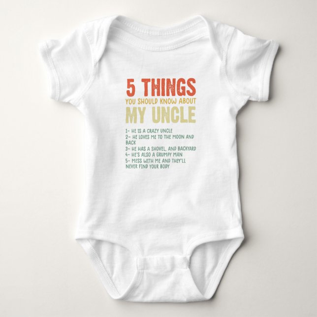 5 Things Should Know About My Uncle niece shirts f (Front)