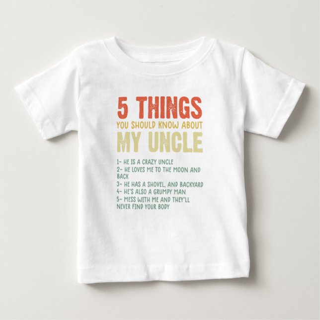 5 Things Should Know About My Uncle niece shirts f (Front)