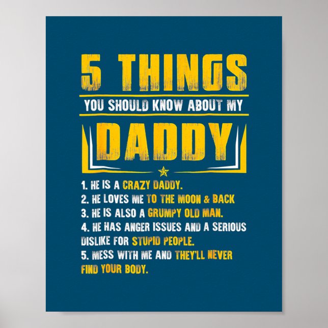5 Things You Should Know About My Daddy Father's Poster (Front)