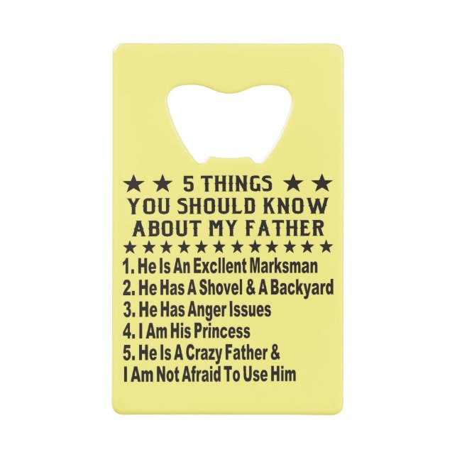 5 Things You Should Know About My Father   # (Front)