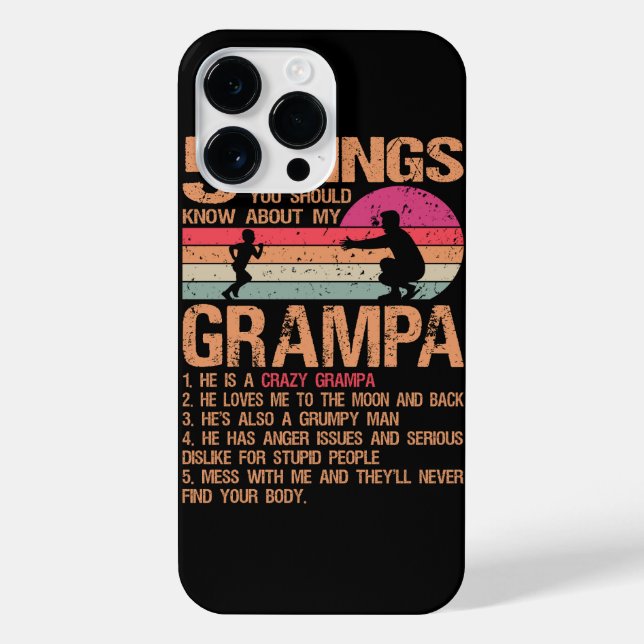 5 Things You Should Know About My Grampa Father's  iPhone Case (Back)