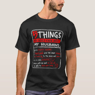 5 Things You Should Know About My Husband T-Shirt