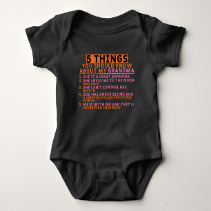 5 Things You Should Know - Gift for Granddaughter Baby Bodysuit