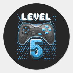 5 Video Game Controller 5th Birthday Gamer Gift Bo Classic Round Sticker