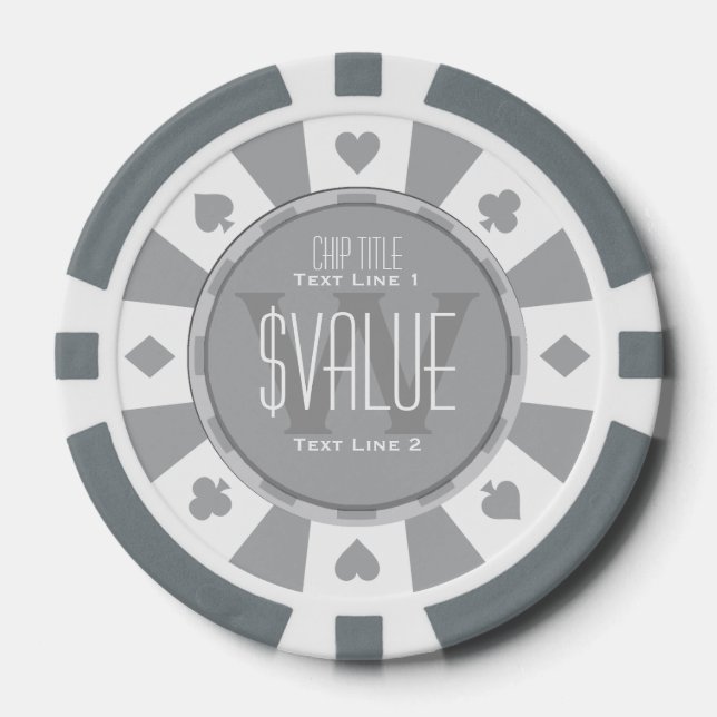 5 Ways to Personalise Your Classic Poker Chip (Front)