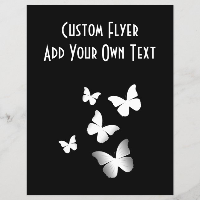 5 White Butterflies Flyer (Front)