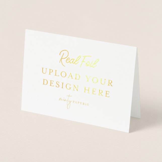 5"x7" Folded Gold Foil Printing - Do It Yourself Foil Card (Front)
