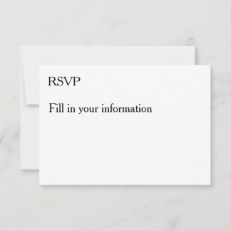 5 x 3.5 RSVP Invitation Flat Card Add Own