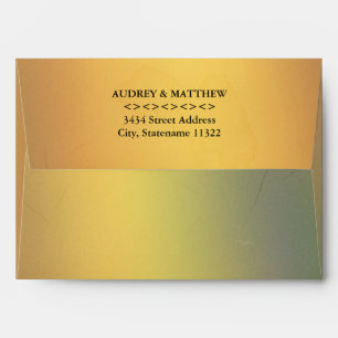 5 x 7 Antique Gold Envelope with Return Address