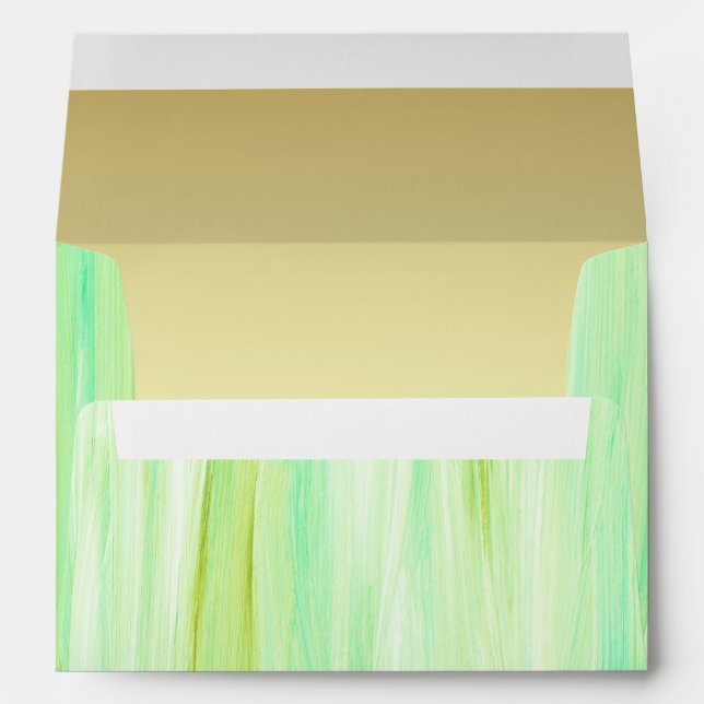 5 x 7 Antique Mint Green Envelope Return Address (Back (Bottom))