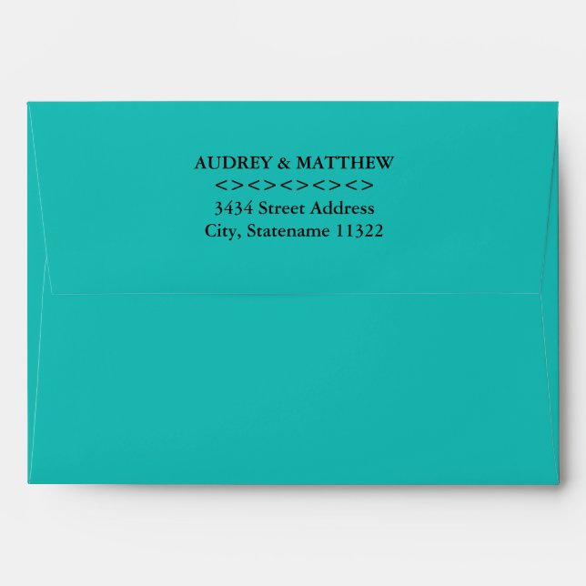 5 x 7 Antique Mint Green Envelope Return Address (Back (Top Flap))