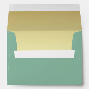 5 x 7 Antique Mint Green Envelope Return Address
