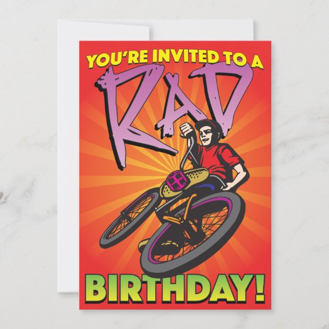 5 X 7 BMX Birthday Invitation (Front)