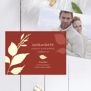 5 x 7 Fall Wedding Save The Dates