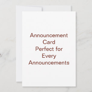 5" x 7" Flat Announcement Card