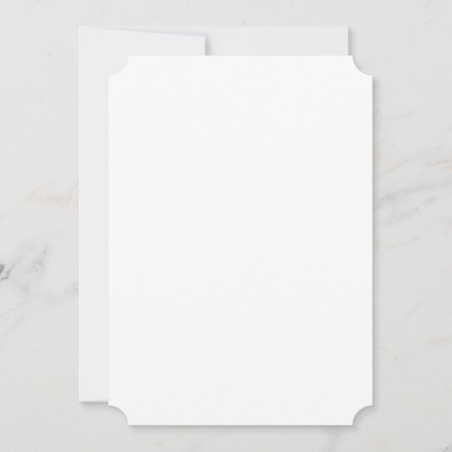 5" x 7" Flat Card Invitation - Ticket (Front)