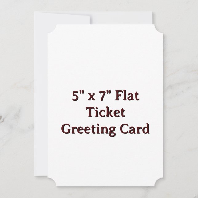 5" x 7" Flat Ticket Greeting Card (Front)