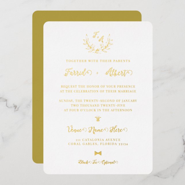 5" x 7" Foil Invitation (Front/Back)