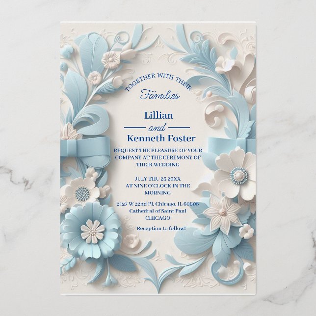 5" x 7" Foil Invitation (Front)