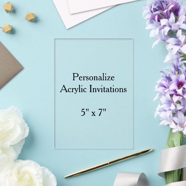  5" x 7" Frosted Acrylic Invitations (Insitu (Wedding))