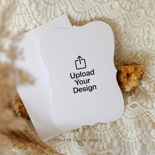 5 x 7 Invitation, Bracket Corner Custom Printed Invitation