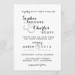 5" x 7" Modern Charm Wedding Invitation Template