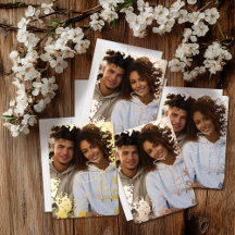 5" x 7" Rustic Real Gold Foil Save the Date