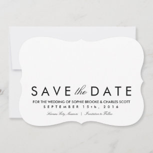 5" x 7" Simple Chic Bracket Save the Date Template