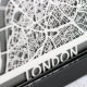 5" X 7" Stainless Steel Cut London City Map