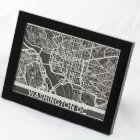 5" X 7" Stainless Steel Cut Washington D.C. Map