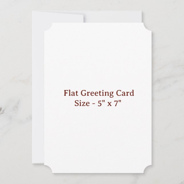 5" x 7" Ticket Flat Greeting Card (Front)