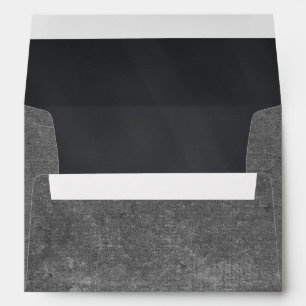 5 x 7 Vintage Black Chalkboard Return Address Enve Envelope