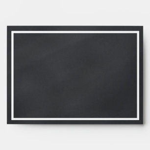 5 x 7 Vintage Black Chalkboard Return Address Envelope