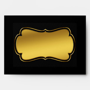 5 x 7 Vintage Black & Gold Envelope