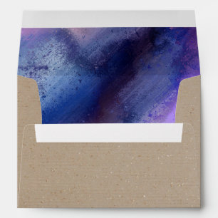 5 x 7 Vintage Blue Craft Paper Return Address Envelope