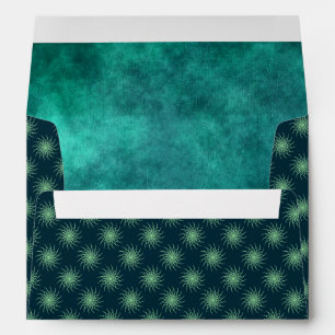 5 x 7 Vintage Blue Craft Paper Return Address Envelope