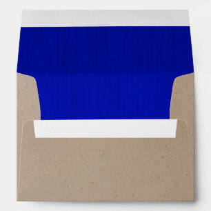 5 x 7 Vintage Blue Craft Paper Return Address Envelope