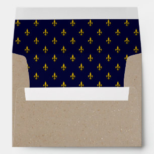 5 x 7 Vintage Blue Craft Paper Return Address Envelope