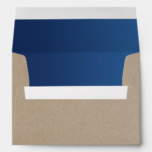 5 x 7 Vintage Blue Craft Paper Return Address Envelope