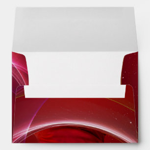 5 x 7 Vintage Christmas Red Glitter Return Address Envelope