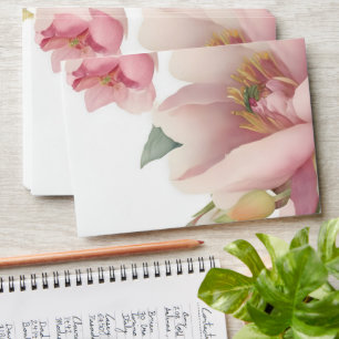 5 x 7 Vintage Floral Pattern Return Address Envelope