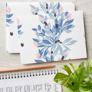 5 x 7 Vintage Floral Pattern Return Address Envelope