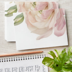 5 x 7 Vintage Floral Pattern Return Address Envelope