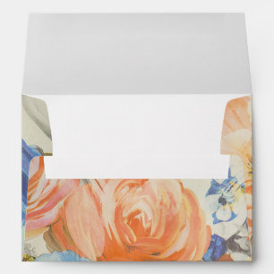 5 x 7 Vintage Floral Pattern Return Address Envelope